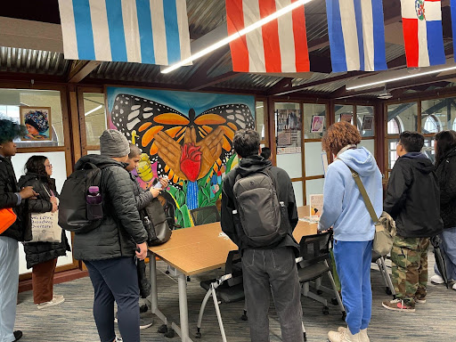 ITA students pictured during their tour of the Red Gym’s Student Multicultural Center (MSC)
