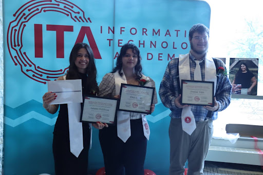 Autumn Delebreau from ITA-Oneida, Kloey Ambriz from ITA-Madison and Dominic Wilde from ITA- Lac du Flambeau, this years’ Legacy of Excellence Award recipients.